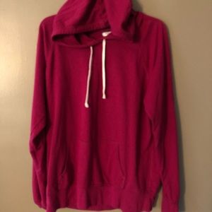 Fuschia hooded pullover